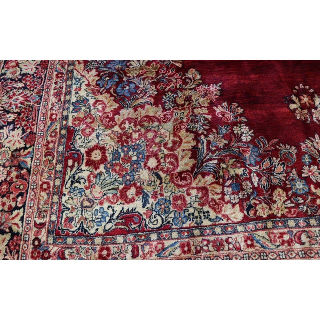 Textile Antique Persian Sarouk Carpet For Sale - Image 7 of 9