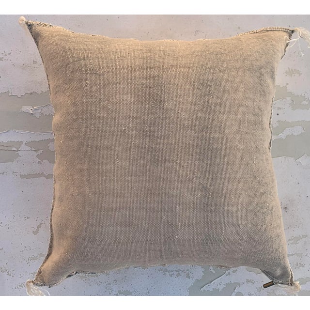 Berber Tribes of Morocco Contemporary White Pillow Covers Made From Silk Sabra - a Pair For Sale - Image 4 of 10