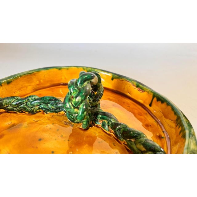 Vintage French Serving Tray in Ceramic, 1970s For Sale - Image 6 of 9