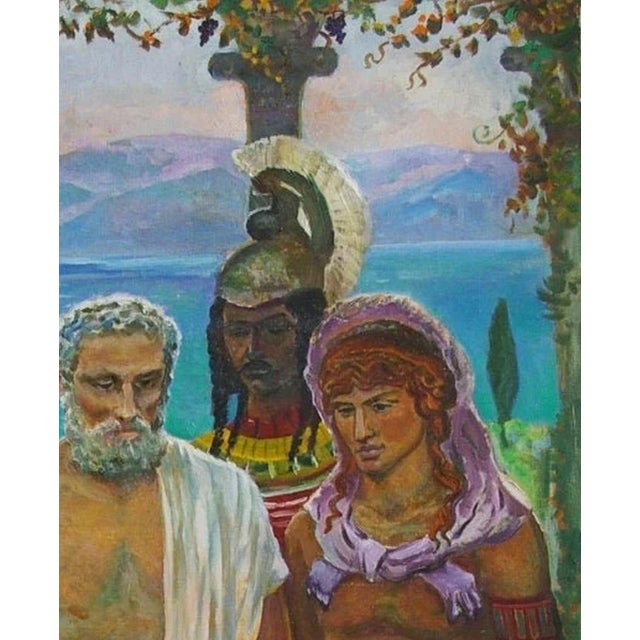 Portraiture Antique Portrait Oil Painting, Ukrainian Soviet Art, Hypocratic Oath 150-120 For Sale - Image 3 of 6