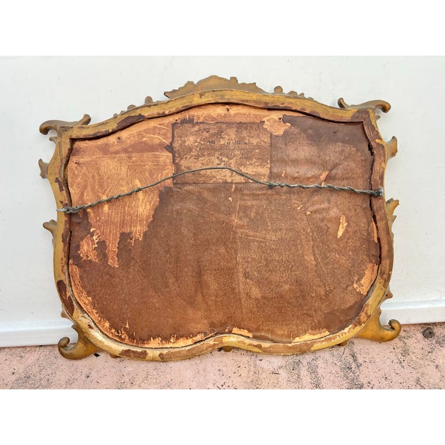 Mid 19th Century Antique French Romantic Frame & Picture Reproduction Print For Sale - Image 5 of 11