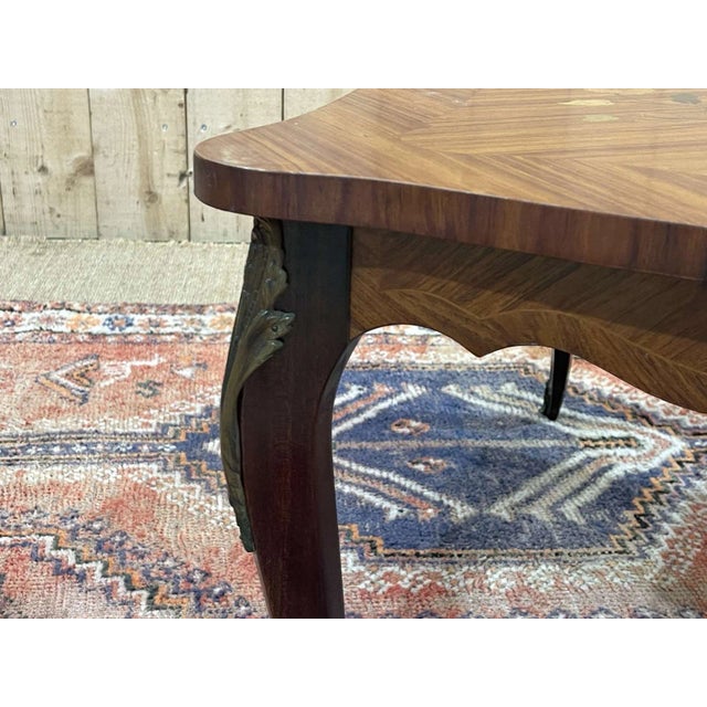 Louis XV Style Rosewood Coffee Table, 1970s For Sale - Image 9 of 13