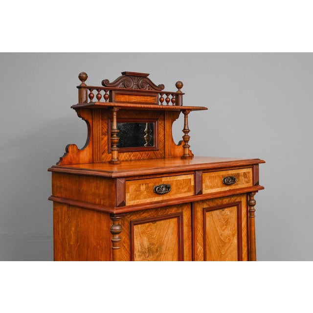 Gründerzeit Vertiko with Walnut Top, Late 19th Century For Sale - Image 5 of 18