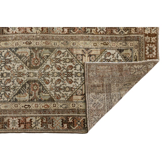 Elevate your entryway, hallway, or gallery with this exquisite late 19th-century antique Malayer wool runner rug. Highly...