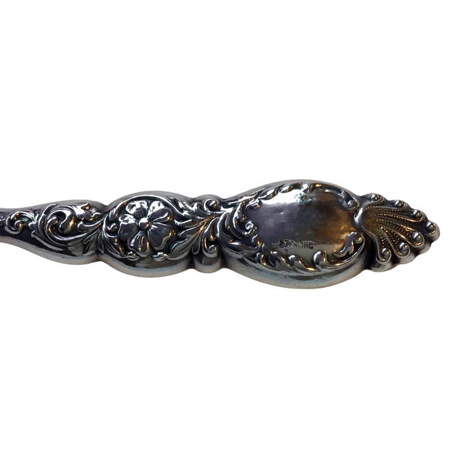 Vintage Sterling Silver Handle Hors d’ oeuvres knife Lovely Hors D’ Oeuvres knife with a beautiful sterling silver ornated...