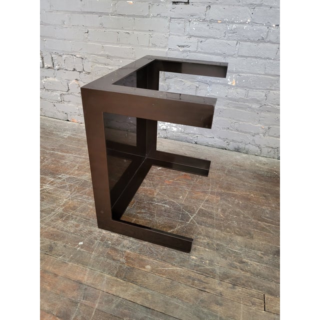 Brown 1960s Mid Century Brown Syroco Parons Style Side Table For Sale - Image 8 of 13