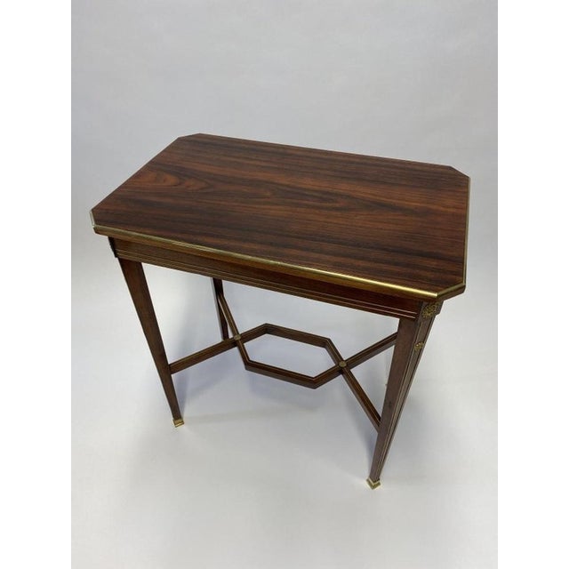 Art nouveau side table. Professionally stained and repolished.