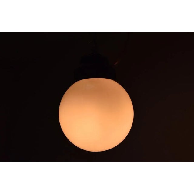 Industrial Glass Pendant, 1950s For Sale - Image 9 of 10