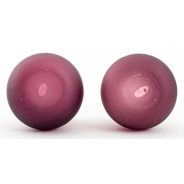 Ken Benson Art Studio Amethyst Glass Vases, Pair Chairish