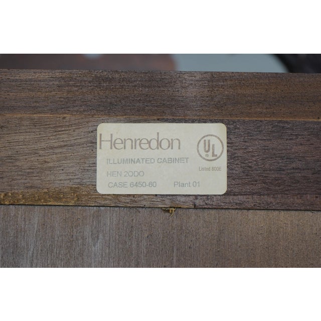 Henredon Large Mahogany Sliding Glass Door Breakfront For Sale - Image 11 of 12