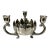 Mid-Century Chinoiserie Hollywood Regency Lotus Flora Centerpiece Vase With Three Candleholders For Sale