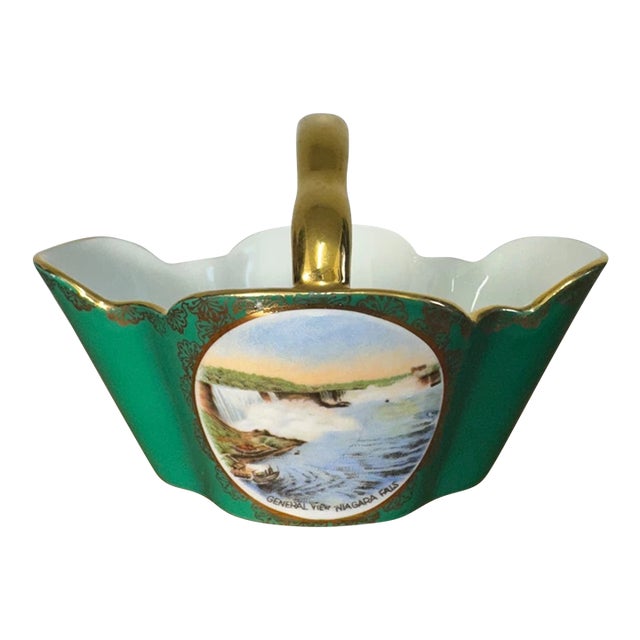 Vintage Bavaria Germany Porcelain Dish Niagara Falls Prospect Point Souvenir For Sale