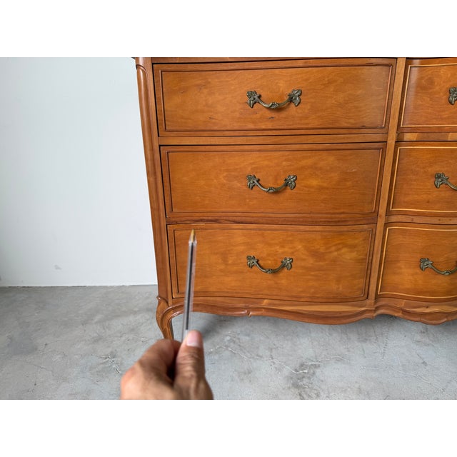 Drexel Touraine French Provincial Louis XV Style Nine Drawer Dresser For Sale - Image 18 of 18