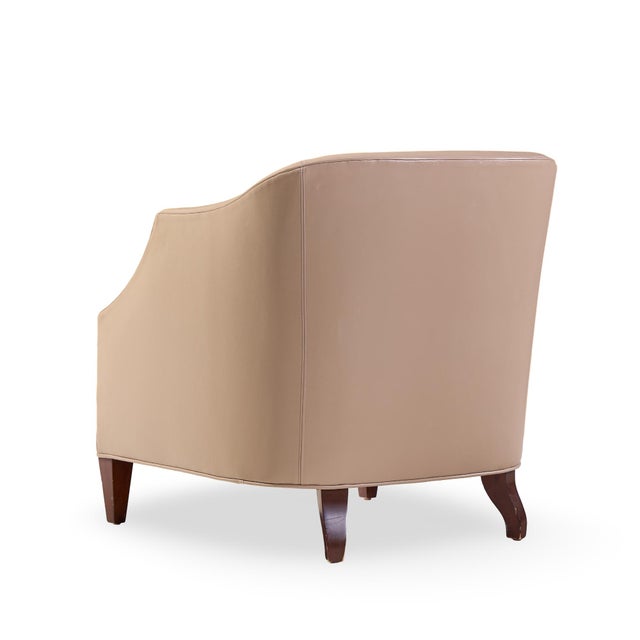 Late 20th Century Thomas Pheasant for Baker Furniture Leather Lounge Chair For Sale - Image 5 of 10