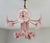 Vintage Murano Glass Ruffled Floral Pendant Light – Pink Swirl & Daisy Shades For Sale - Image 13 of 18