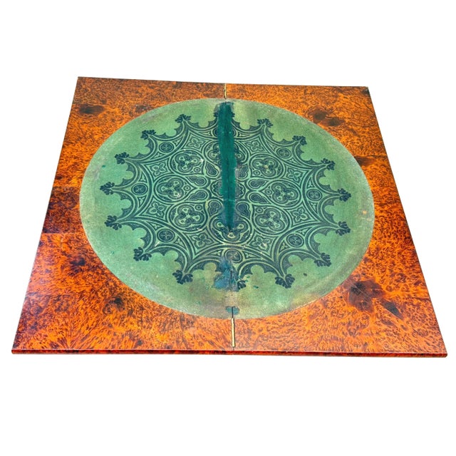 An Extremely Unusual Mid 19th Century Thuya Wood Veneered Rectangular Card Table, Retaining Good Colour And Surface...