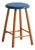 Vintage Wooden Stool with Round Seat, Central Europe, 1950 For Sale