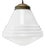 Art Deco Dutch White Reeded Opaline Glass Pendant Lamp from Philips, Holland For Sale