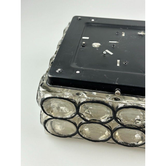 Metal Ceiling Lamp in Glass & Metal from Glashütte Limburg, 1970s For Sale - Image 7 of 18