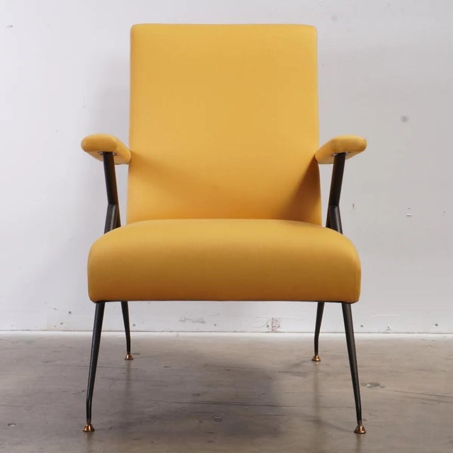Vintage Mid Century Italian Gio Ponti Style Armchair For Sale In San Diego - Image 6 of 8