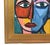 Colorful Picasso-style abstract portrait of a woman on stretched artist canvas. Signed by the talented artist "Franccesca...