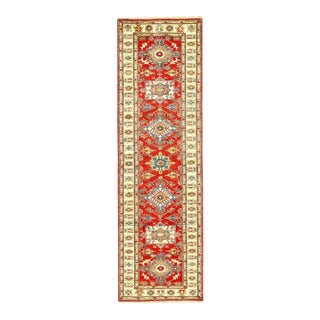 2020s Fine Hand Knotted Kazak Runner For Sale