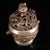 Silver Vintage Silver-Plated Bronze Incense Burner With Dragon Lid - Asian Censer For Sale - Image 8 of 8