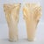 A large stylish pair of Mid-Century Italian Murano soft amber gold art glass vases. Maker's label "Murano Made in Italy"...