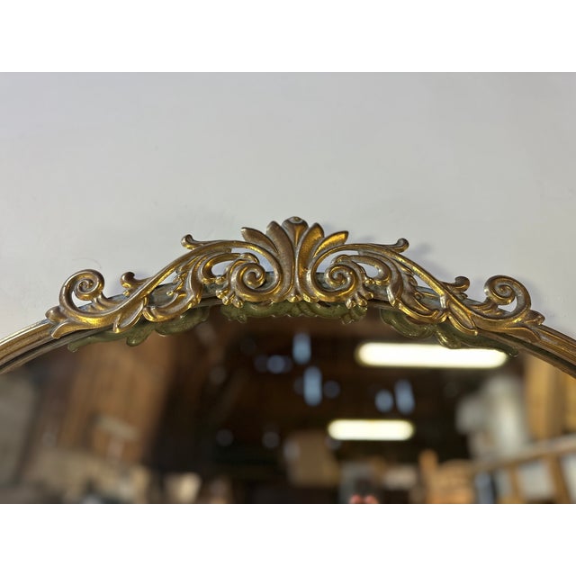 Mirror with Gilded Metal Pediment, 2000s For Sale - Image 4 of 11