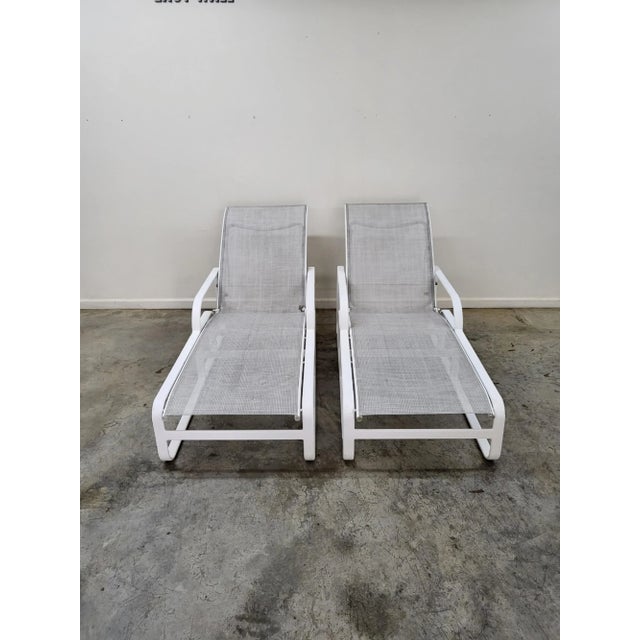 1980s Brown Jordan Quantum Chaise Lounge Patio Chairs by Richard