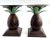 Vintage Large Pineapple Palm Taper or Pillar Candleholders - a Pair For Sale - Image 9 of 9