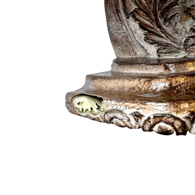 Pair or Vintage Baroque Wall Corbels • Large Acanthus Leaf Architectural Shelves For Sale - Image 16 of 18