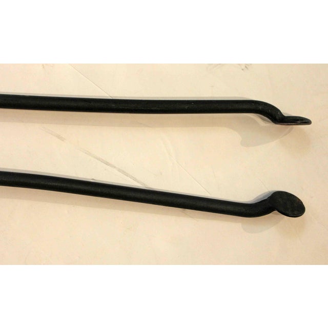 Traditional Late 18th Century English Georgian Brass & Iron Fireplace Tools For Sale - Image 3 of 7