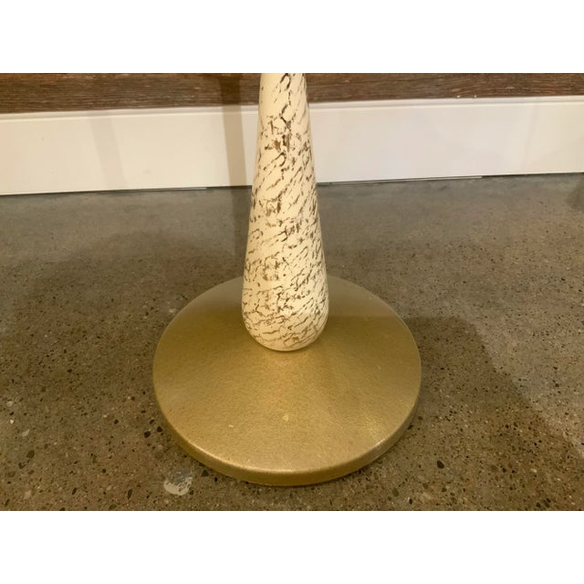 This is a stunning Gold Gilded and Cream Capodimonte Floor Ashtray Stand , very unique in the leaf design. In great...