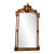 French Louis XV Style Gold Leaf Wall Mirror With Ornate Carved Frame & Decorative Pediment For Sale
