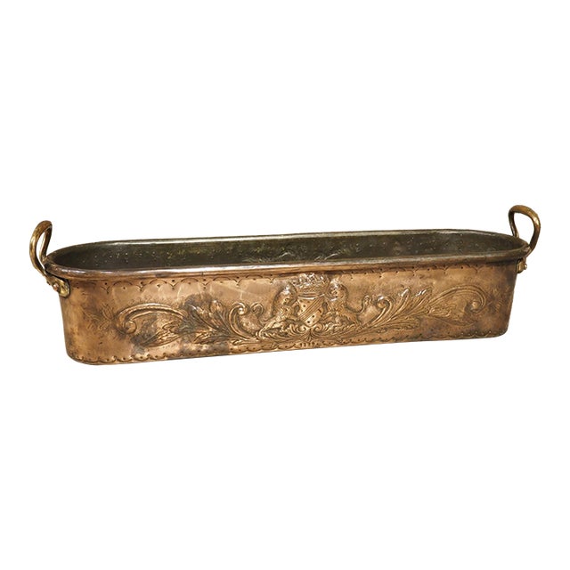 Large 19th Century French Copper Fish Poacher Poissonnière by L. Tendrerie Paris For Sale