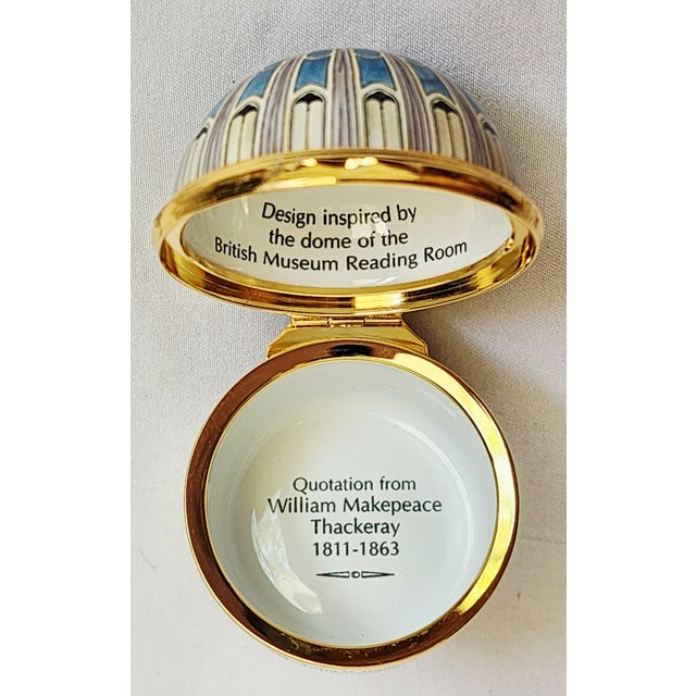 English 1990s Halcyon Days Enamel Trinket Pill Box the British Museum Handcrafted by English Artisans For Sale - Image 3 of 10