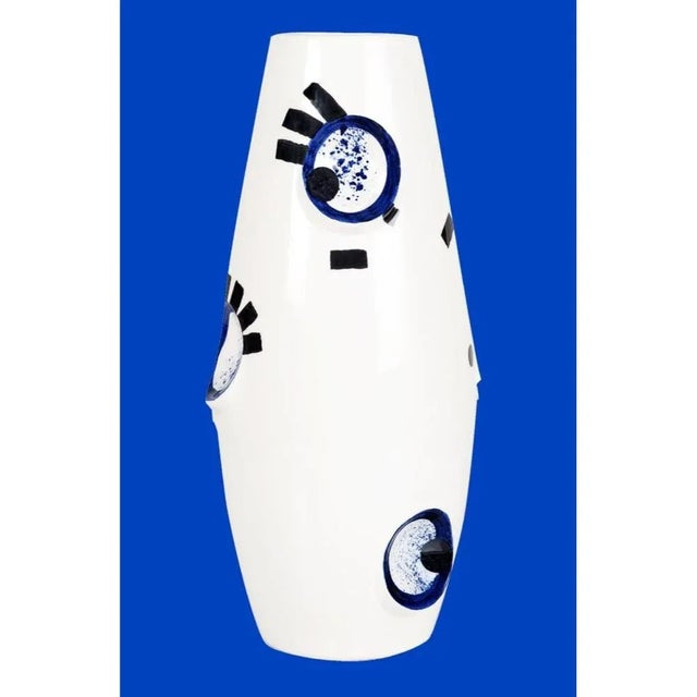 Eye Face Ceramic Vase by Malwina Konopacka For Sale - Image 6 of 8