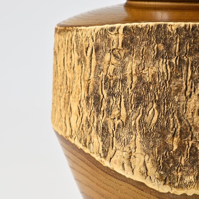 Japanese Wooden Chazutsu Tea Caddy with Natural Bark, 1960s For Sale - Image 11 of 12