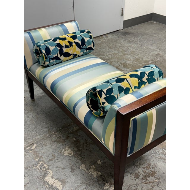 2010s Bespoke Coastal Stripe Bench For Sale - Image 5 of 12