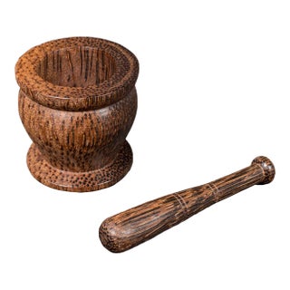 1960s Small Vintage English Mortar & Pestle For Sale