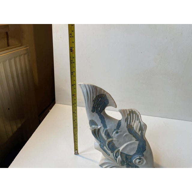 1970s Modern Danish Glazed Stoneware Koi Fish by Aage Würtz, 1970s For Sale - Image 5 of 7