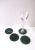 Postmodern Dark Green Marble Coasters, Set of 4 For Sale - Image 3 of 6