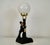 Vintage 1950's Mid century Modern table lamp for sale. It's made of metal, and is a classic bar lamp. It has Charlie...