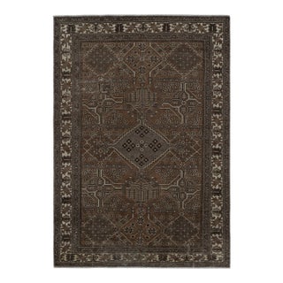 Vintage Persian Rug With Brown and Gray Transitional Patterns by Rug & Kilim For Sale