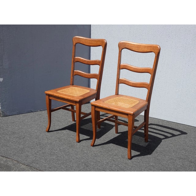 Gorgeous Chairs in Great Vintage Condition. Solid and Firm. Wear is usual for its age. Please see the photos. Overall a...