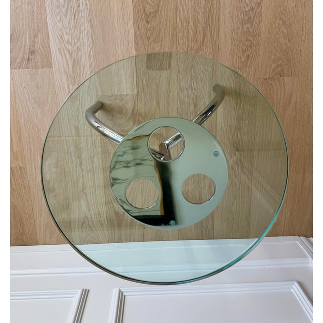 Metal Iconic 1980s Stanley Friedman for Brueton "Spyder" Tripod Martini Table – Polished Stainless Steel For Sale - Image 7 of 7