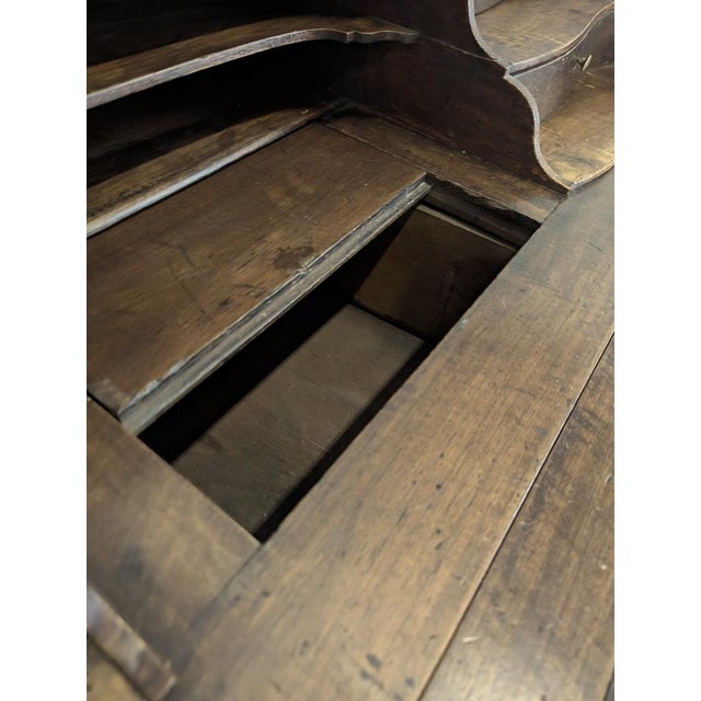 Walnut Slant-Back Secretary Desk For Sale - Image 13 of 14