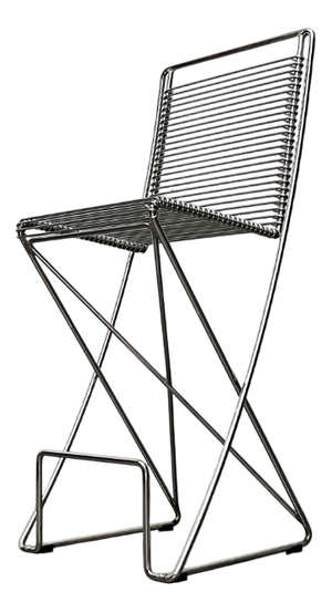 Postmodern German Kreuzschwinger Kitchen Barstool by Till Behrens for Meyer Stahlmöbel, 1980s