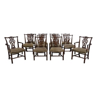 Set of 12 Smith & Watson Chippendale Style Dining Chairs For Sale